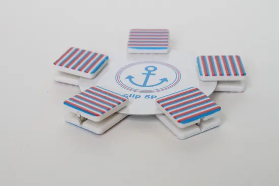 Wholesale square stripes plastic paper clip
