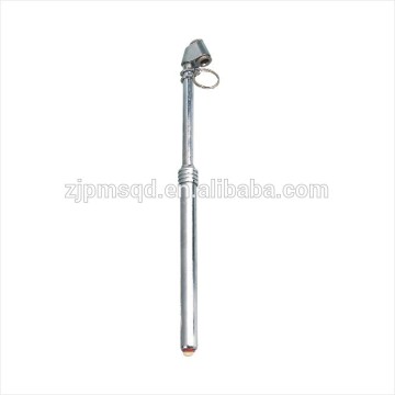 Metal head ,metal body.2 side plastic bar.Heavy-duty dual-head digital tyre pressure gauge
