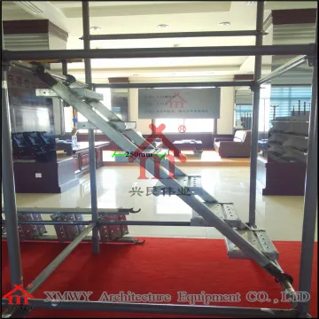 Construction Material Metal Stairs With Hooks / Outdoor Steel Ladders