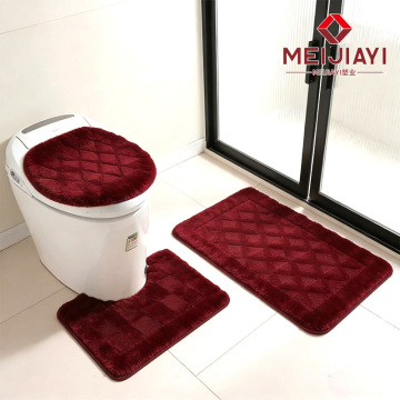 Bathroom carpet toilet seat cover