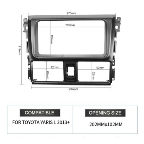 Quadro de fáscia de DVD de carro de injeção plástica para Yaris