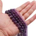 Artisanat des perles violettes rond à l'améthyste pour la fabrication de bijoux