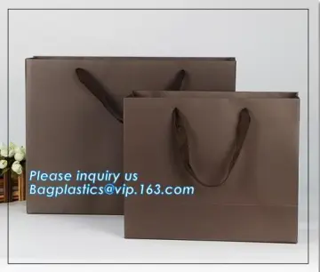 shopping/gift/ cheap small flat handle kraft paper bag with logo print, Shopping Paper Bag With Your Own Logo
