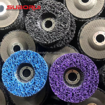 SUBORUI Silicon Carbide Clean and Abrasive Blue Strip Disc Sanding Disc for Painting Rust (100mm/115mm/125mm)