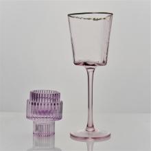 embossed crystal champagne glass pink colored wine glass