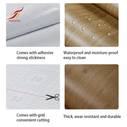 office furniture self adhesive wooden sticker PVC roll