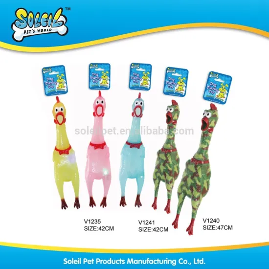 Hot Sale Vinyl Squeaky Chicken Dog Toy With Light