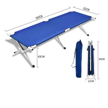Outdoor Aluminum Folding Bed for Camping and Rest