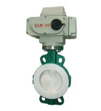 Electric PTFE Fluorine lined Wafer Butterfly Valve