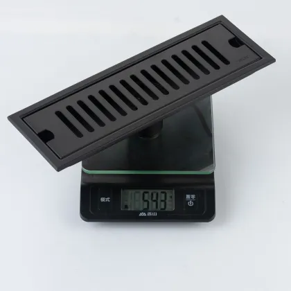 TB-T6BK Stainless Steel 304 Shower Floor Drain Strainer - Black Linear Drain