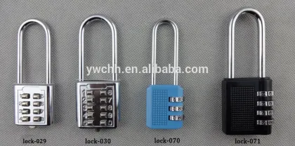 Push button lock button long com combination padlock