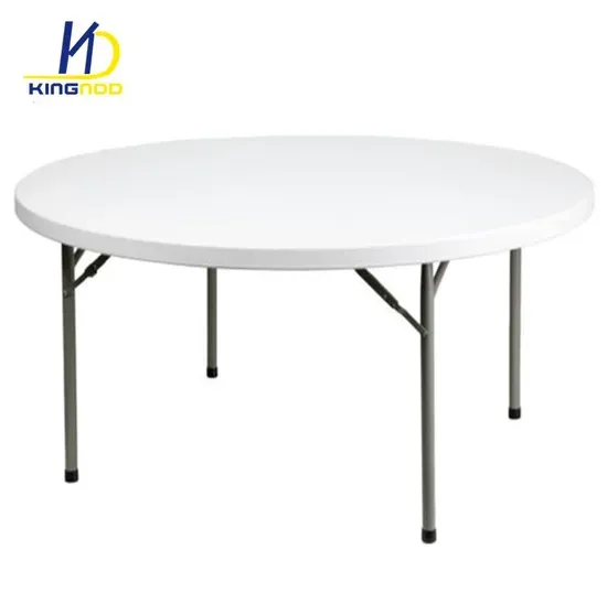 6 Feet HDPE Plastic Round Foldable Table for Wedding Rental