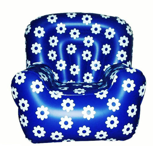 Colored Air Inflatable Lounge Sofa Chair 0.18 Mm Pvc For Children