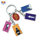 Metal custom name logo friendship keychain