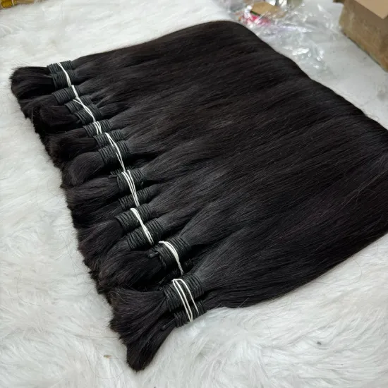 Bulk Unprocessed Afro Kinky Human Braiding Hair - Cuticle Aligned No Weft