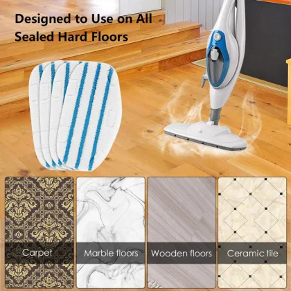 Microfiber Steam Mop Pads for PurSteam ThermaPro 211 10-in-1 Steam Mop Cleaner: Replacement Options for Effective Cleaning