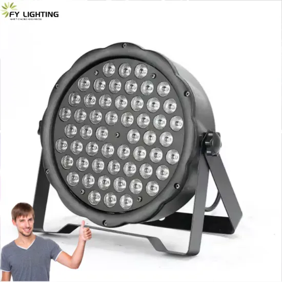 54 LED Stage Par Lights RGBW for DJ Night Club with DMX512 Control and Laser Beam Effect