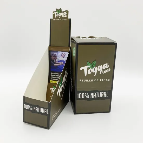 Foldable Cardboard Display Box for Chewing Gum and Cigars