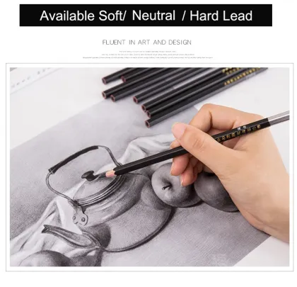 professional Black general Charcoal pencils set