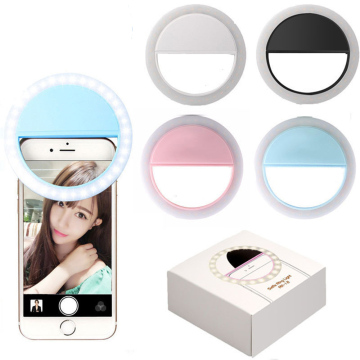 Factory WholeSale RK12 36 LED Selfie Ring Light - USB Rechargeable for Mobile Phone