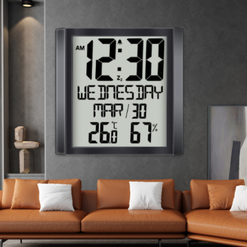 Custom Made LED Table and Wall Clocks with Thermometer and Lighted Display