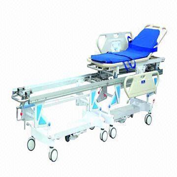 Stretchers, Easy Access/Smooth Action Pneumatic Assist Head Section, Adjustable/Removable IV Pole