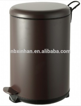 European standard bathroom 3Lstainless steel coating step-on trash can with top finishing