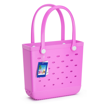 2024 Hot Sale DIY Waterproof Washable Handbag Tote with EVA Silicone Handle