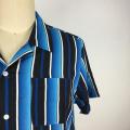 Men Loose Fit Short Sleeve Casual Striped Shirt