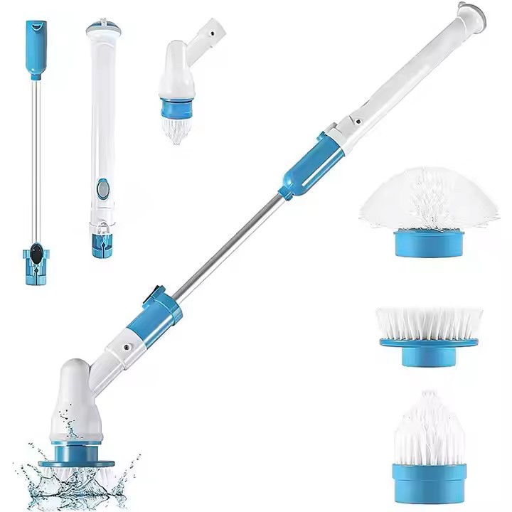 2025 New Cordless Cleaning Brush With Adjustable Extension Arm Waterproof IPX 7 Power Shower Scrubber for Bathroom, Tub, Til
