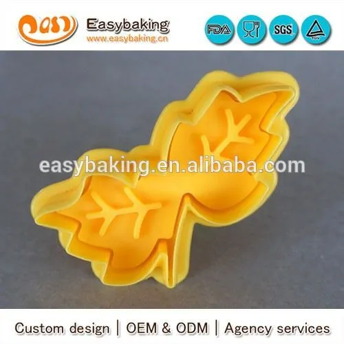 3D cartoon mini pretty leaf plastic cookie cutters custom cookie cutters