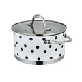 2QT soup pot with decal and glass lid