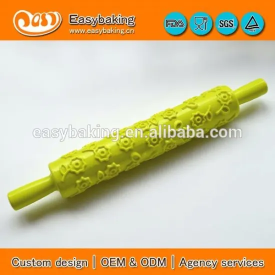OEM factory plastic fondant decorative embossing rolling pins