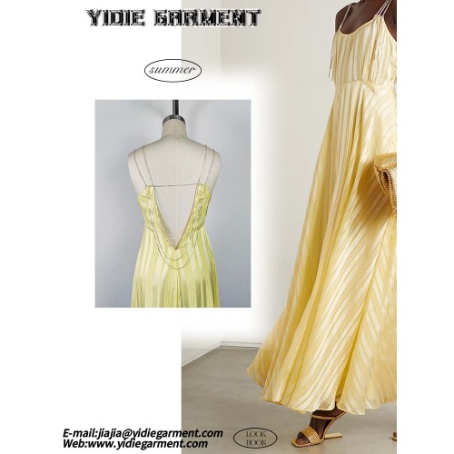 Crystal-embellished Striped Satin Women Maxi Dress