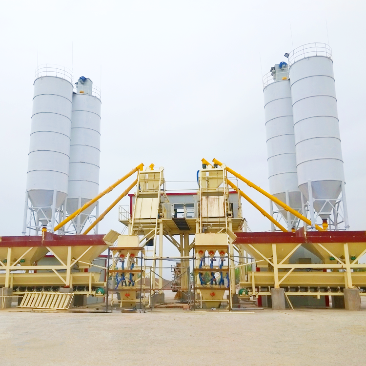 stationary concrete mixing plants