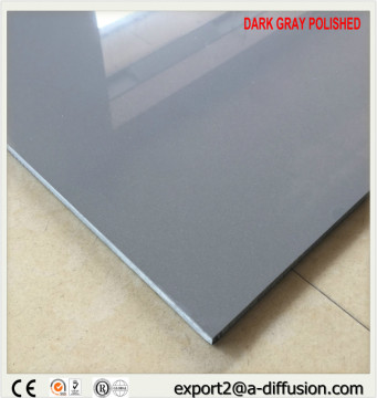 Dark grey shiny Plaza cermaic full body floor tiles