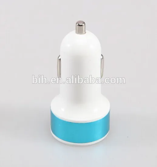 New Mini Bullet Dual USB 2 Port Car Charger Adaptor for iPhone Samsung Smartphone
