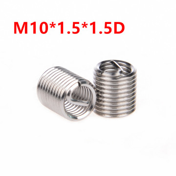 50pcs M10*1.5*1.5D Wire Thread Insert, m10x1.5D Wire screw sleeve, M10 Screw Bushing Helicoil Wire Thread Repair Inserts SUS304