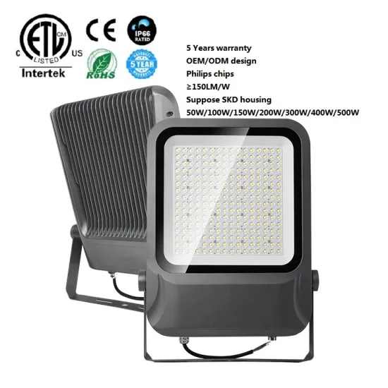 5 Years Warranty IP65 Waterproof Commercial LED Outdoor Flood Light (50W-400W) for Stadium and Gym