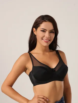 Full coverage underwire D-E-F cup bra