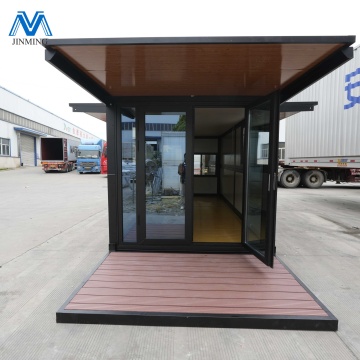 Modern Wood-Grain Foldable Container House