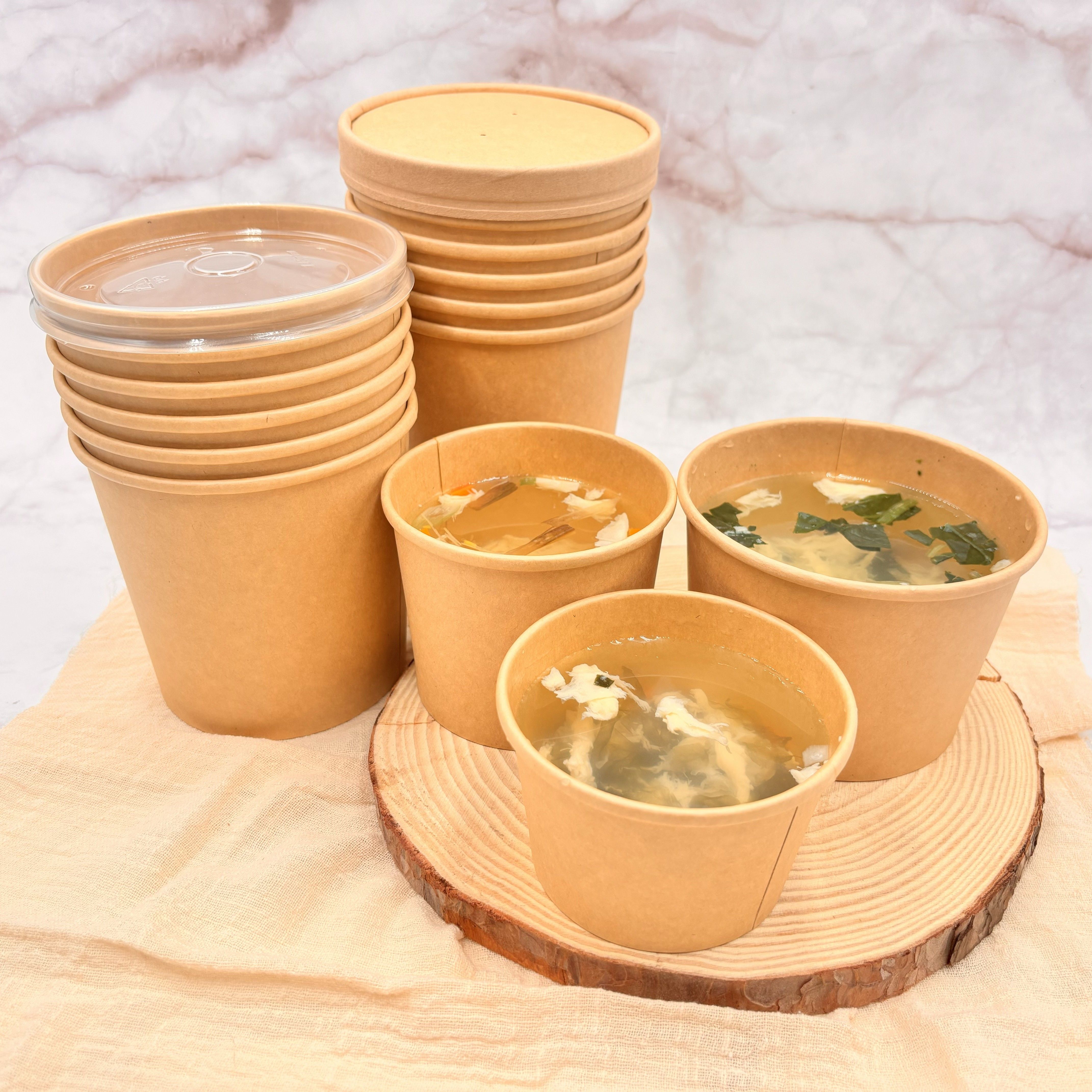 16ozPaper Food Soup Cup Leakproof Waterproof Soup