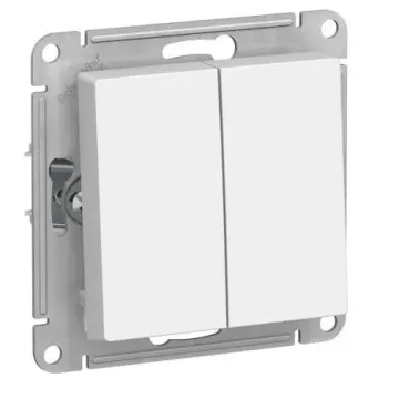 Белый 10А 2-х групповой электрический выключатель для освещения