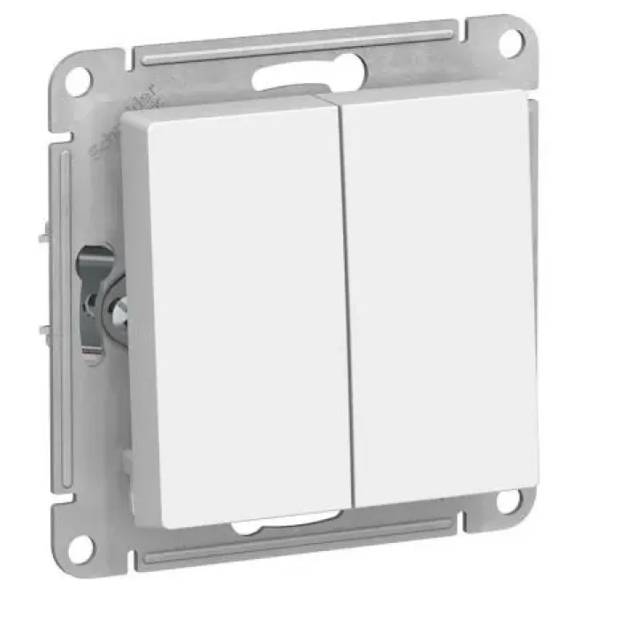 Sakelar Listrik 10A 2 Gang Putih untuk Lampu