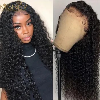 Transparent Curly Human Hair Wig 13x4 Lace Front Human Hair Wigs For Women Preplucked Jerry Curl HD Lace Frontal Wig Misney Hair