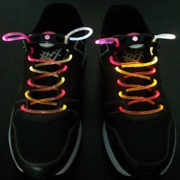 Colorful Shining Flashing LED Shoelaces and Sized 800 x 2.8mm