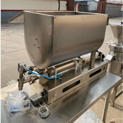 High Precision Pneumatic Slurry Mixing Paste Filling Machine for Curry Paste and Chili Sauce