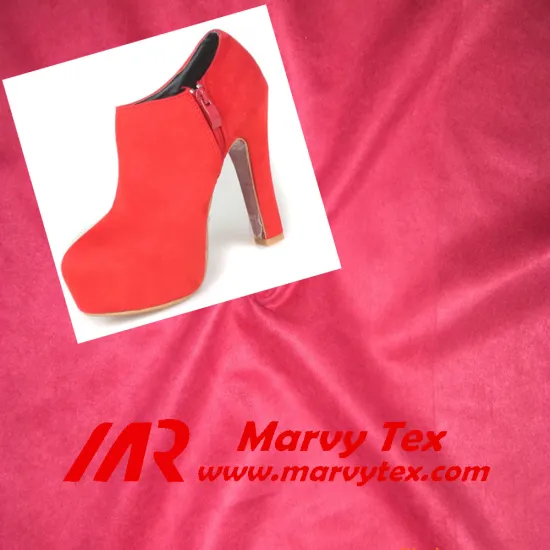 shoes fabric in knitted fabric nylon micro suede fabric