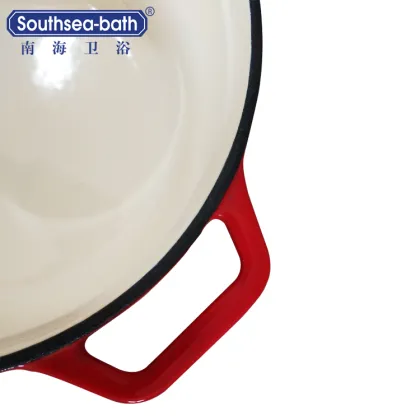 Enamel cast iron stew pot