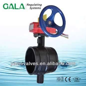 groove end ul fm approved butterfly valves